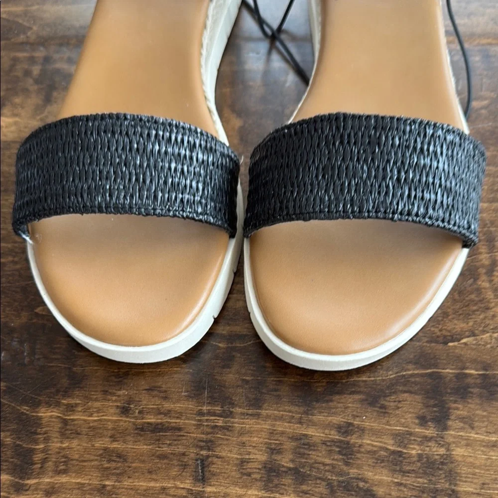 New a.n.a Women's Black and Brown Ankle Strap Sandals Size 11 - Picture 2 of 7